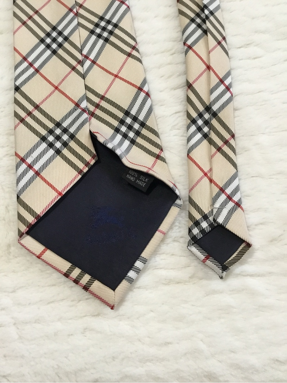 Burberry beige silk classic check tie - Picture 5 of 10